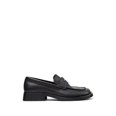 Camper Donna Leather Loafers In Black