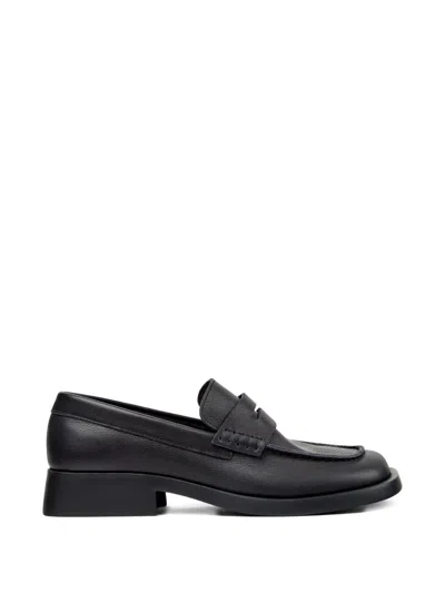 Camper Donna Leather Loafers In Black