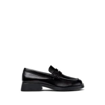 Camper Donna Smooth Leather Loafers In Black