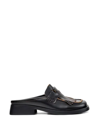 Camper Donna Twins Tasselled Mules In Black