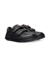 Camper Double Strap Leather Sneakers In Black