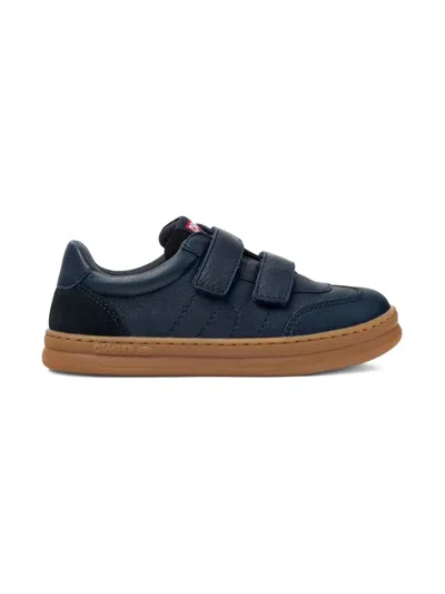 Camper Kids' Double-strap Leather Sneakers In Blue