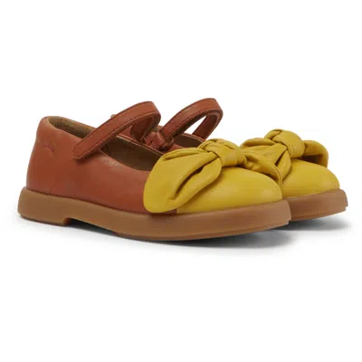 Camper Kids' Ballerinas For Unisex In Brown,yellow