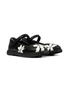 Camper Duet Twins Flower-print Ballerinas In Black