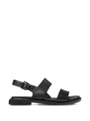 Camper Edy Leather Flat Sandals In Black
