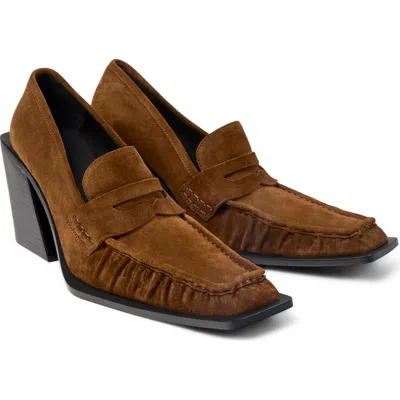 Camper Escandalo Loafer Pump In Medium Brown