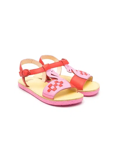 Camper Kids' Flamingo-detail Sandals In Red
