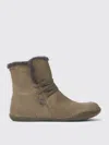 Camper Flat Ankle Boots  Woman In Brown