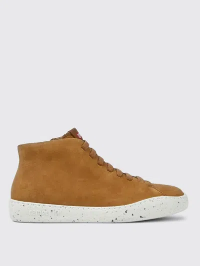 Camper Flat Ankle Boots  Woman In Brown