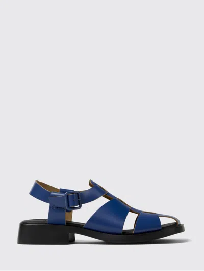 Camper Dana Buckled Leather Sandals In Blue