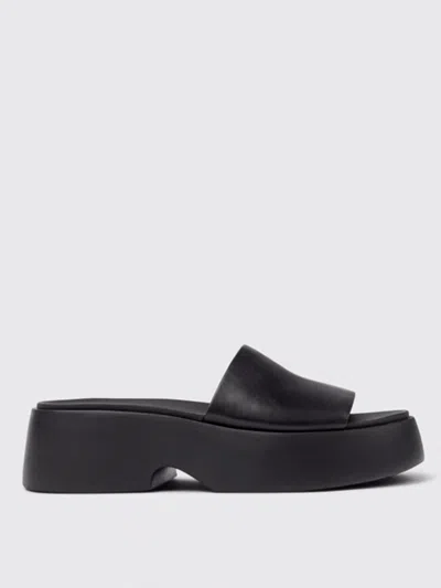 Camper Flat Sandals  Woman Color Black