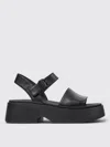 Camper Tasha Sandals In Black Leather In Schwarz
