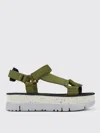 Camper Oruga Up 42mm Touch-strap Flatform Sandals In Green