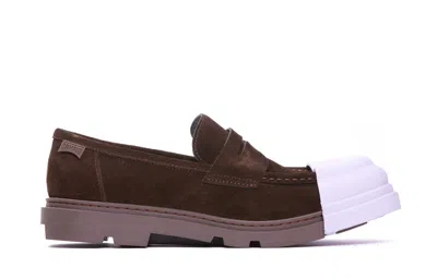 Camper Junction Removable-toecap Suede Loafers In Marrone