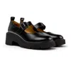 Camper Round Head Mary Jane High Heels In Black