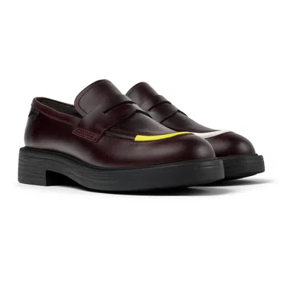 Camper Flat Shoes For Women In Burgundy