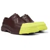 Camper Junction Leather Lace-up Shoes In Burgundy