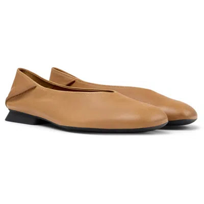Camper Flat Shoes For Women In Nude
