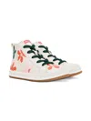 Camper Floral Leather High-top Sneakers In Neutral