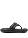 Camper Flota Faux-leather Flip-flops In Black