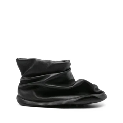 Camper Folded Calf Leather Slip-on In Black