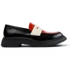 Camper Walden Twins Loafers In Black,red,white