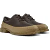 Camper Pix Contrasting-sole Lace-up Shoes In Brown