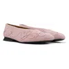 Camper Casi Myra Embroidered Ballerinas In Pink