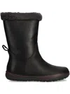 Camper Fur-trim Boots In Black