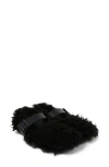 Camper Gender Inclusive Wabi Faux Fur Slipper In Black