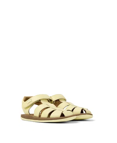Camper Girls' Bicho Closed Leather Sandals - Toddler, Little Kid, Big Kid In Yellow