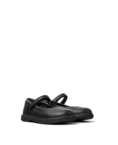 Camper Girls' Duet School Uniform Leather Mary Janes - Toddler, Little Kid, Big Kid In Black
