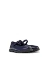 Camper Touch-strap Leather Ballerinas In Blue