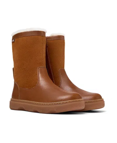 Camper Girls' Kiddo Leather Boots - Toddler, Little Kid, Big Kid In Brown
