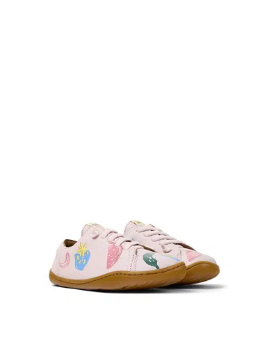 Camper Girls' Peu Cami Mismatched Leather Flats - Toddler, Little Kid, Big Kid In Pink