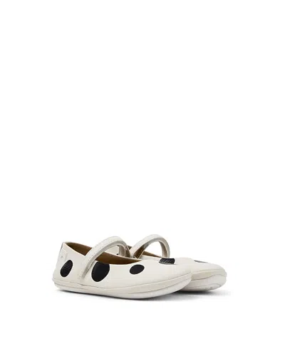 Camper Girls' Right Mismatched Leather Flats - Toddler, Little Kid, Big Kid In Neutral
