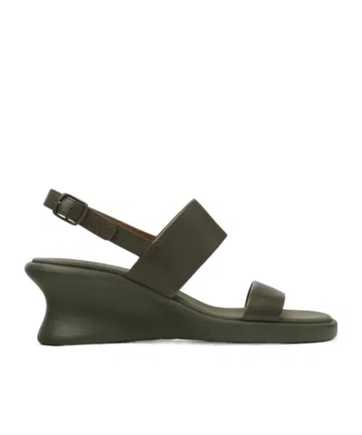 Camper Green Leather Sandals For Women.