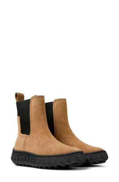 Camper Ground Leather Chelsea Boot In Brown