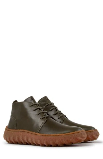 Camper Ground Leather Desert Boot In Green