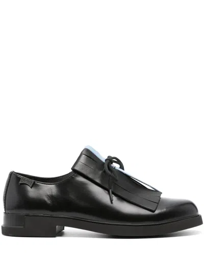 Camper Iman Twins 30mm Fringed Oxford Shoes In Black