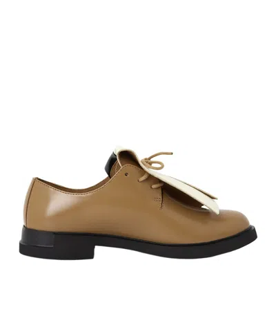 Camper Iman Twins Fringed Oxford Shoes In Green