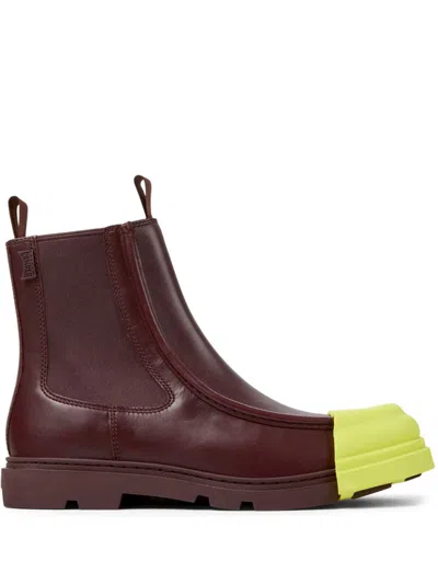 Camper Junction Ankle Boots In Red