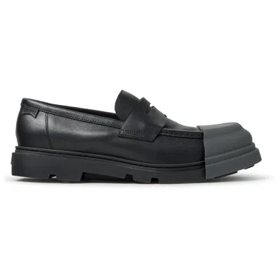 Camper Junction Leather Loafers In Black