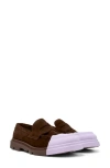 Camper Junction Cap Toe Penny Loafer In Medium Brown