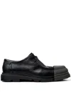 Camper Junction Contrast Derby Shoes In Black