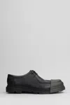 Camper Junction Lace Up Shoes In Black Leather