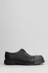 Camper Junction Lace Up Shoes In Black Leather