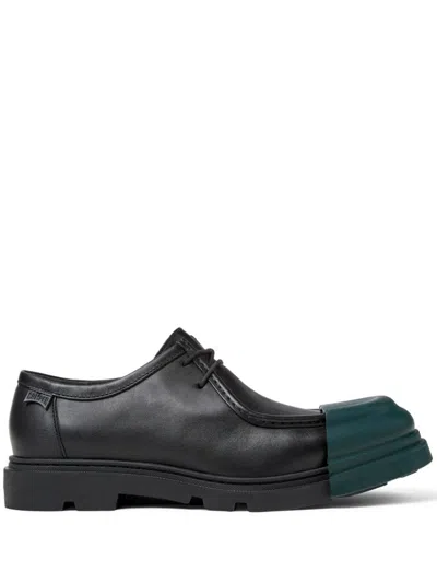 Camper Junction Leather Derby Shoes In Black