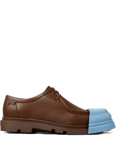 Camper Junction Leather Lace-up Shoes In Brown