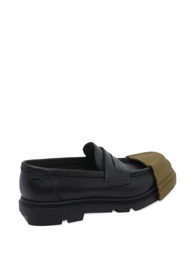 Camper Junction Leather Loafers In Black